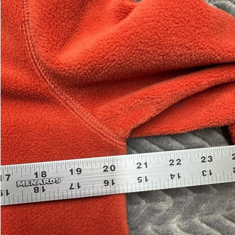 Apropos Small Orange Fleece Mock Neck Pullover Top Zipper Pocket‎ (1501)